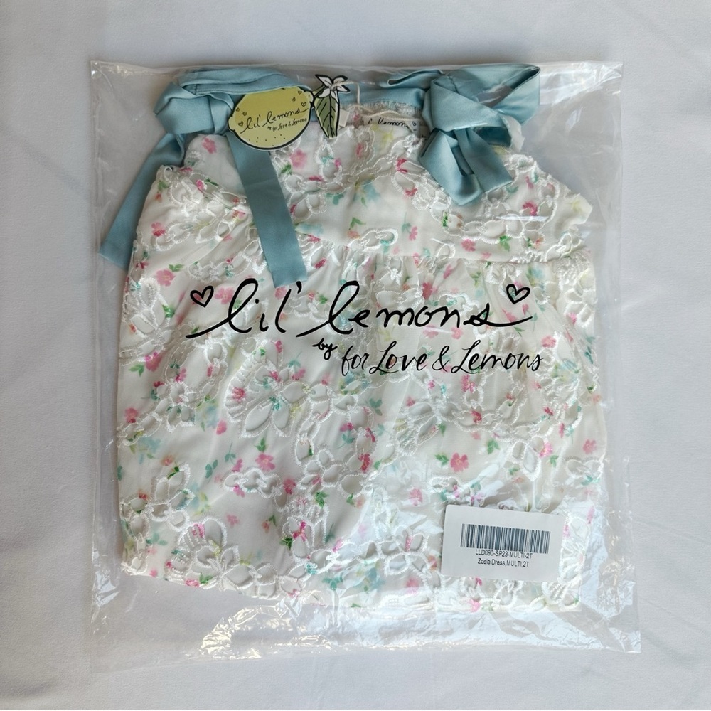 NWT For Love and Lemons Lil Lemons Zosia Dress, Size 2T - Picture 2 of 4
